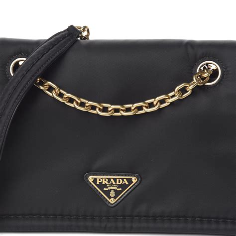 black prada bag chain|prada tessuto chain bag.